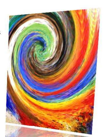 Una espiral pintada amb molts colors