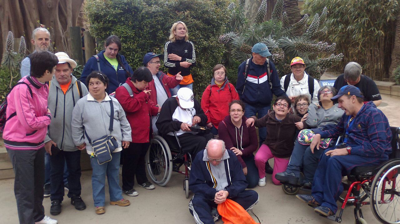 Foto de grup en una visita al zoo
