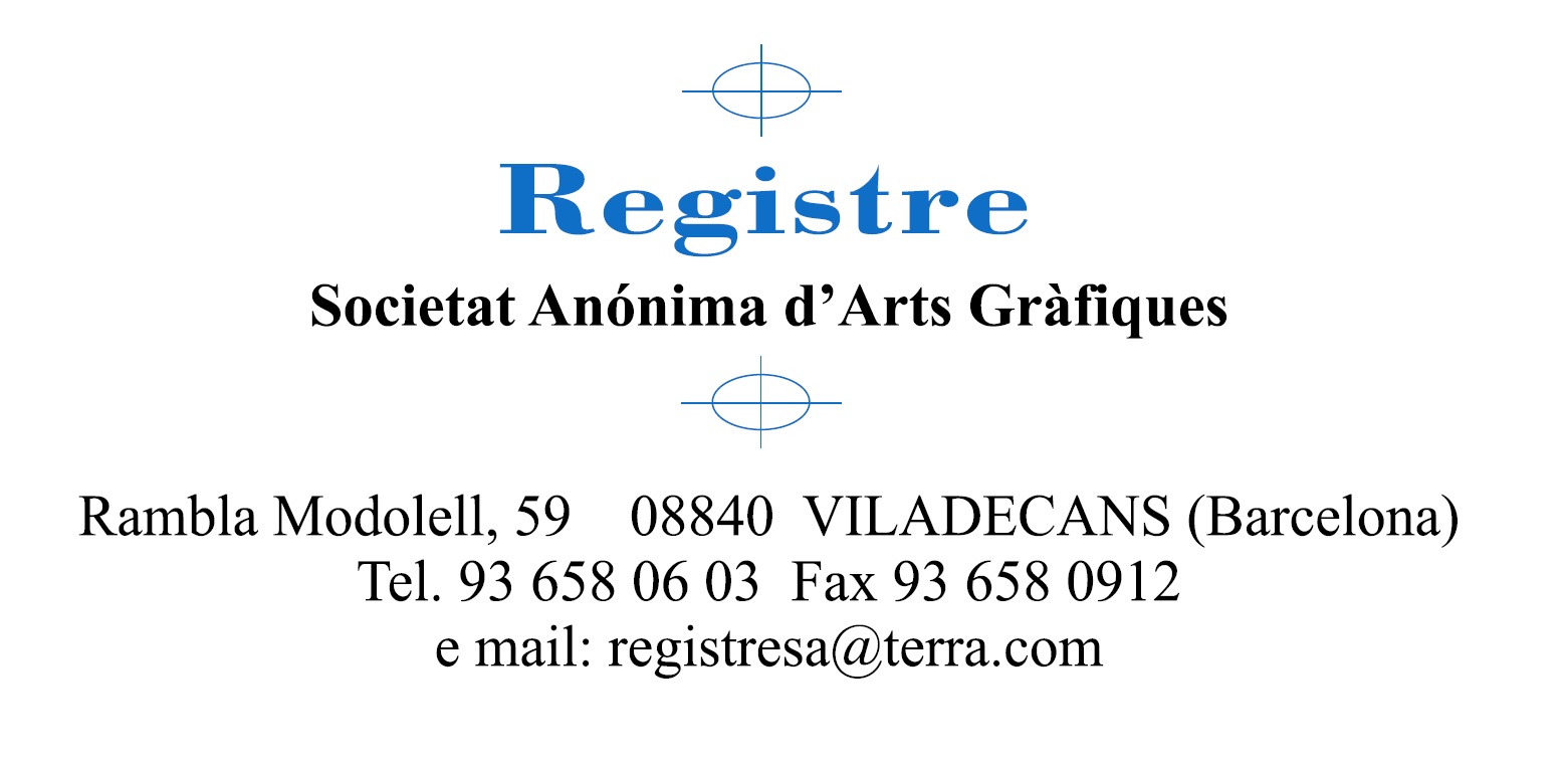 Logotip de Registre, Societat Anònima d'Arts Gràfiques
